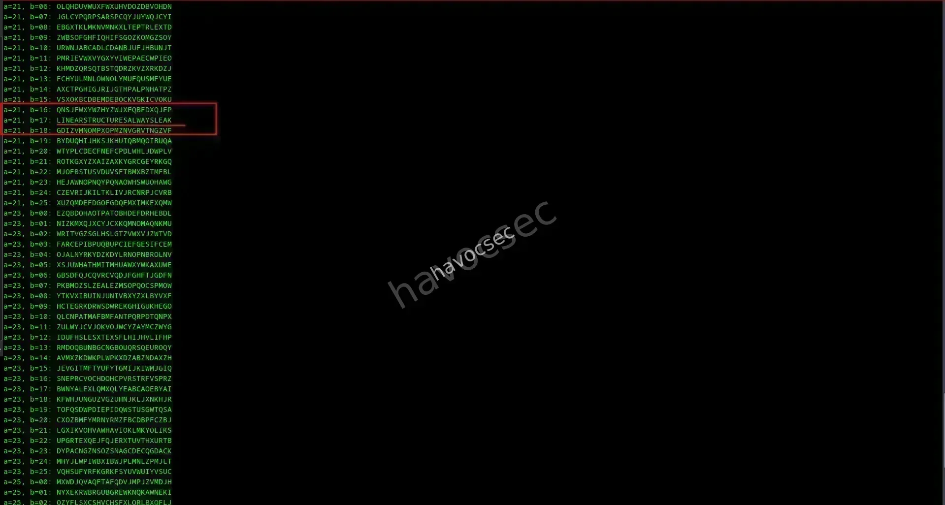 the line 252 english clear text