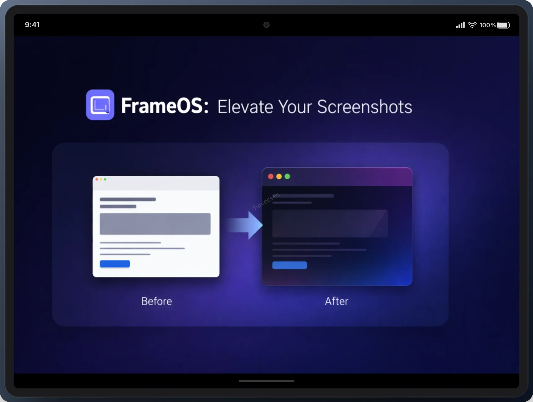 FrameOS: Effortless Screenshot Framing for Developers and Designers