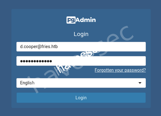 Fries Website DB Login