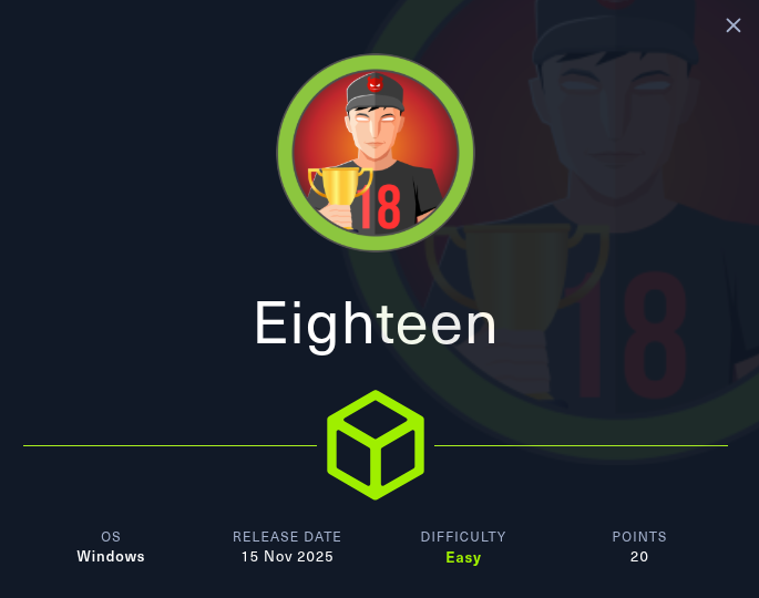 Eighteen — HTB S9  machine Writeup