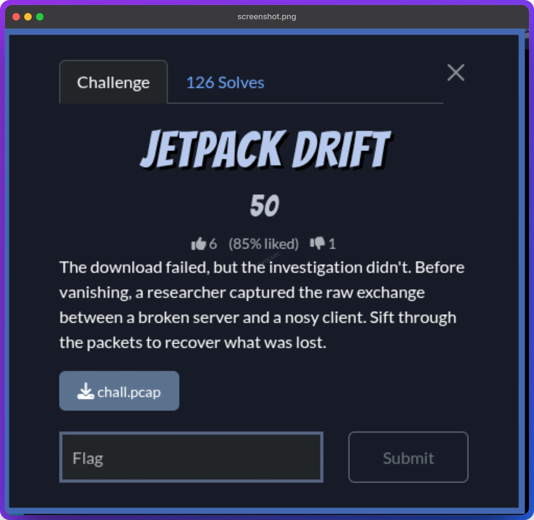 Jetpack Drift challenge description