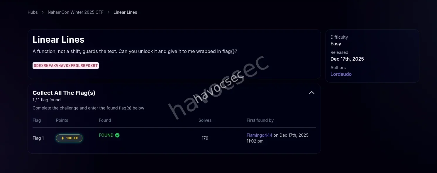 linear lines question