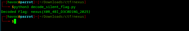 the final flag after running the script